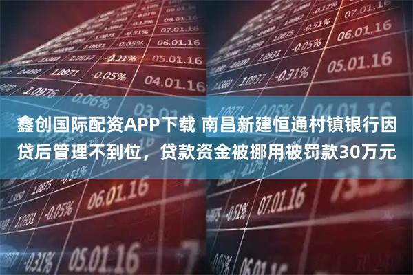 鑫创国际配资APP下载 南昌新建恒通村镇银行因贷后管理不到位，贷款资金被挪用被罚款30万元